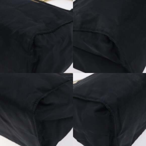PRADA Hand Bag Nylon Black Gold - Picture 10 of 12
